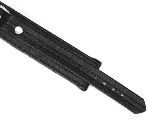 Obojek a vodítko z recyklované kůže Black Bond