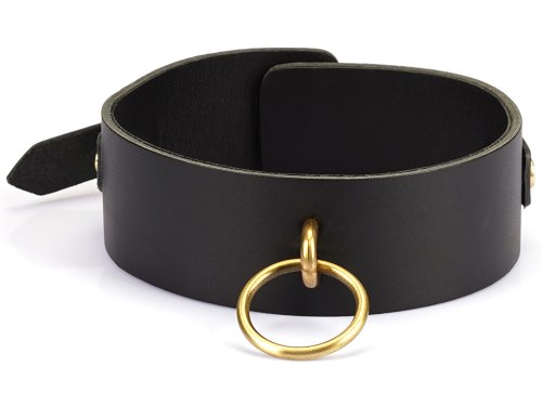 Kožený obojek s vodítkem Samurai