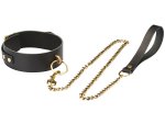 Kožený obojek s vodítkem Samurai