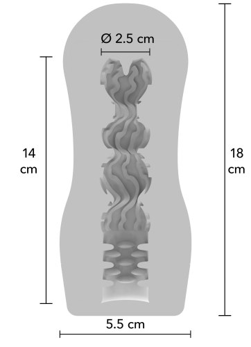 Průhledný masturbátor Hero Clear Wave