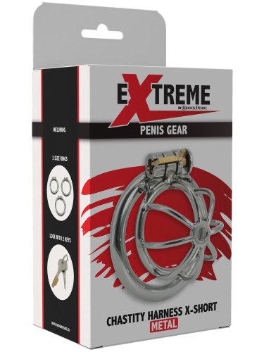 Kovová klec na penis Chestity Cock Harness X-Short