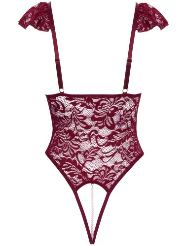 Krajkové body s perlovými řetízky Cottelli