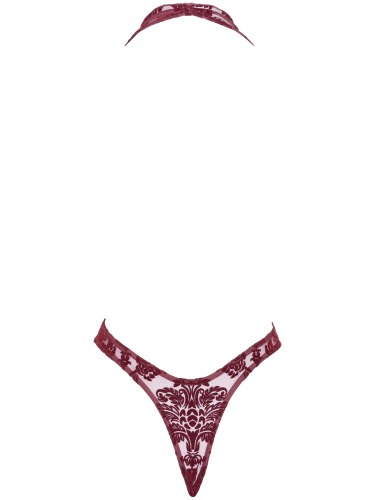 Body s květinovým sametovým potiskem NOIR