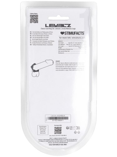 Sada stimulačních erekčních kroužků Levelz, 3 ks