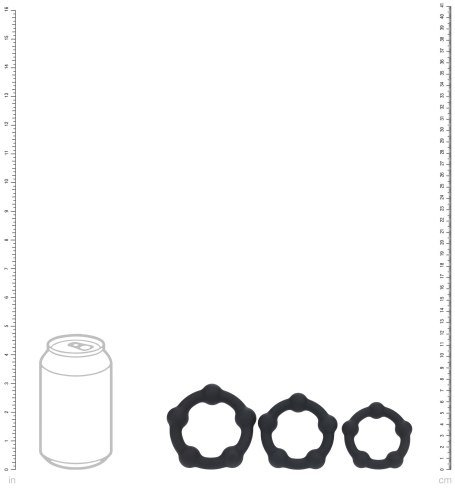 Sada stimulačních erekčních kroužků Levelz, 3 ks