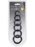 Sada tenkých erekčních kroužků Levelz, 6 ks
