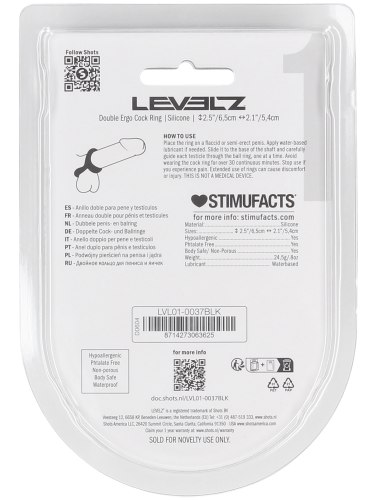 Dvojitý erekční kroužek Levelz