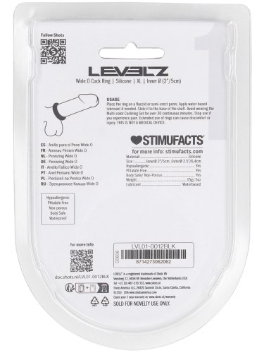 Široký erekční kroužek Levelz, 50 mm