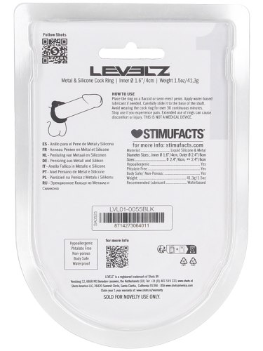 Erekční kroužek s kovovým jádrem Levelz