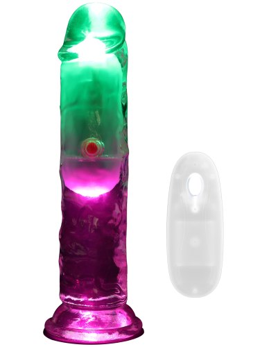 Svítící realistický vibrátor RealRock 6", 15 cm