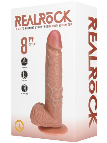 Realistický přirážecí vibrátor RealRock 8", 20,3 cm