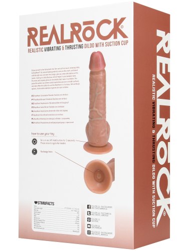Realistický přirážecí vibrátor RealRock 8", 20,3 cm
