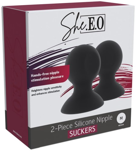 Silikonové přísavky na bradavky She.E.O, vel. M