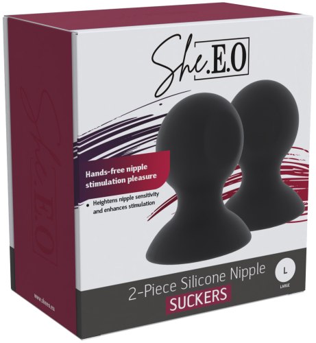 Silikonové přísavky na bradavky She.E.O, vel. L