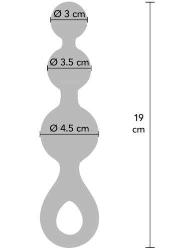 Anální kuličky Crystal Trio Medium