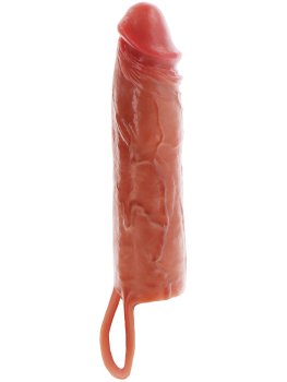 Vibrační zvětšovací návlek na penis Hydrated Skin 20 cm – Prodlužovací návleky na penis