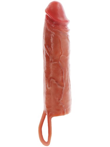 Vibrační zvětšovací návlek na penis Hydrated Skin 20 cm