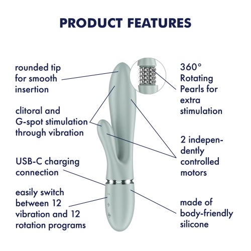 Perličkový vibrátor s králíčkem Satisfyer Pearl Bunny 2
