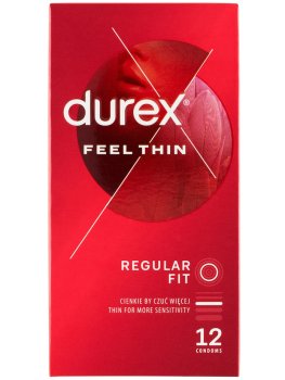 Ztenčené kondomy Durex Feel Thin, 12 ks – Ztenčené kondomy