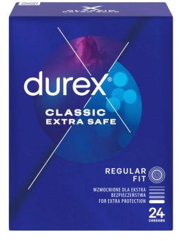 Zesílené kondomy Durex Classic Extra Safe, 24 ks – Zesílené, anální kondomy