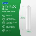 Znecitlivující kondomy Pasante Infinity X, 12 ks