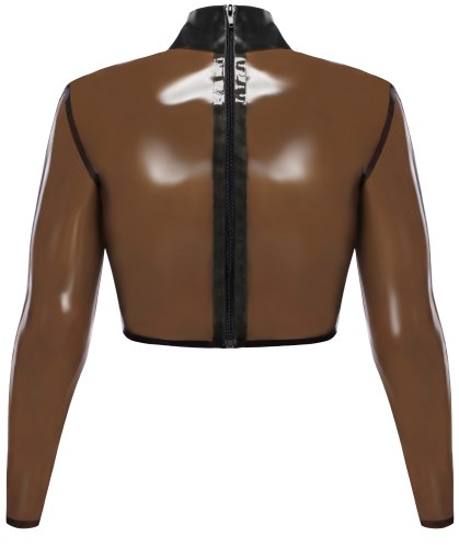 Latexový crop top s dlouhými rukávy LATE X