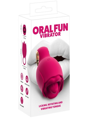 Stimulátor s vibračním a rotačním jazýčkem Oral Fun