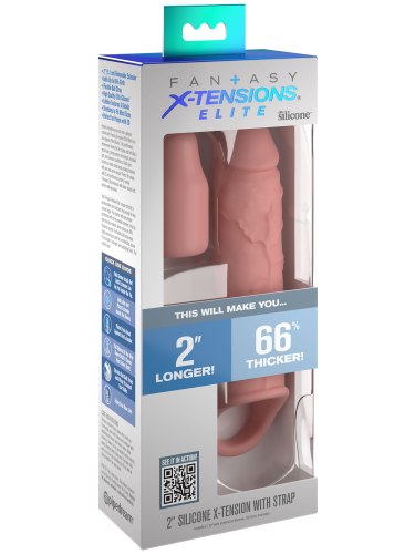 Návlek na penis Silicone X-tension with Strap  2"