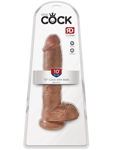 Realistické dildo s varlaty King Cock 10"
