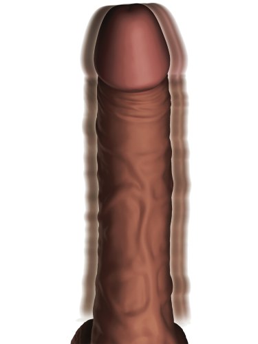 Přirážecí a hřejivý realistický vibrátor King Cock Plus 7.5"