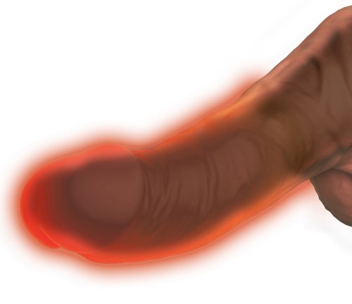 Přirážecí a hřejivý realistický vibrátor King Cock Plus 7.5"