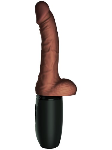 Přirážecí a hřejivý realistický vibrátor King Cock Plus 7.5"