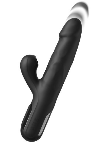 Přirážecí vibrátor s králíčkem Sonix Silicone Thruster