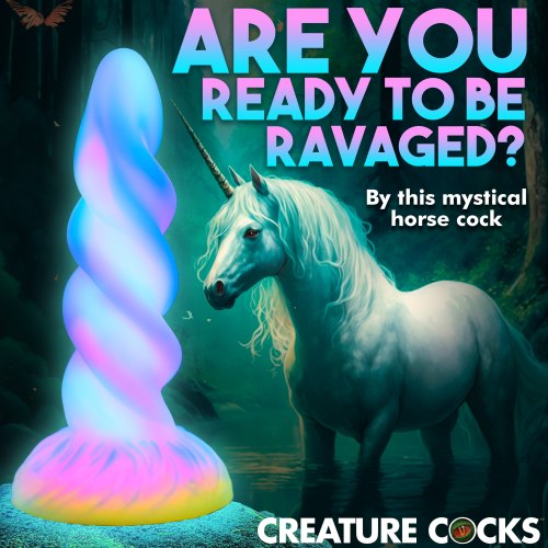 Světélkující dildo s přísavkou Moon Rider