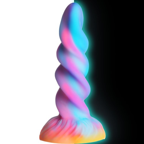 Světélkující dildo s přísavkou Moon Rider
