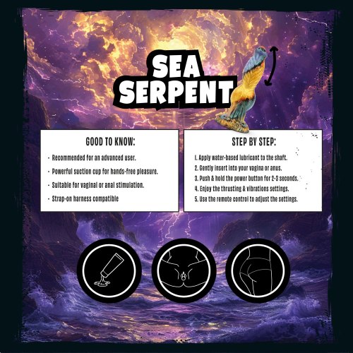 Přirážecí vibrátor s přísavkou Mythical Mates Sea Serpent