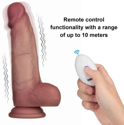 Realistický vibrátor s přísavkou Sliding-Skin Pro II 8"