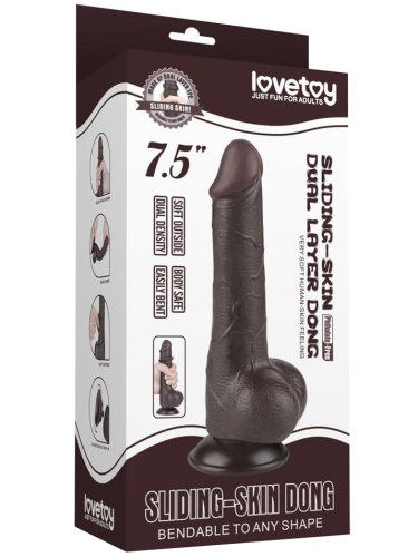 Tvarovatelné dildo s přísavkou Sliding-Skin Dong 7,5"