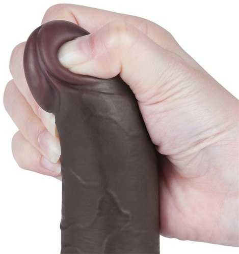 Tvarovatelné dildo s přísavkou Sliding-Skin Dong 7,5"
