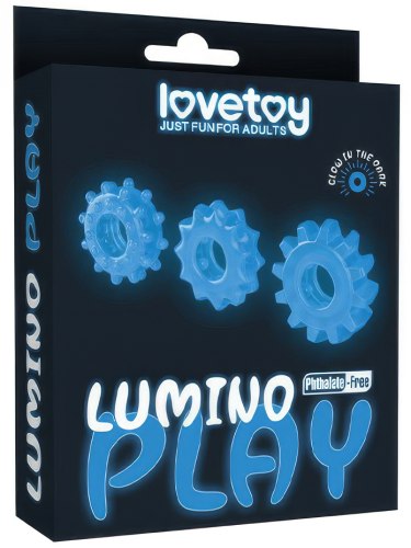 Sada světélkujících erekčních kroužků Lumino Play, 3 ks