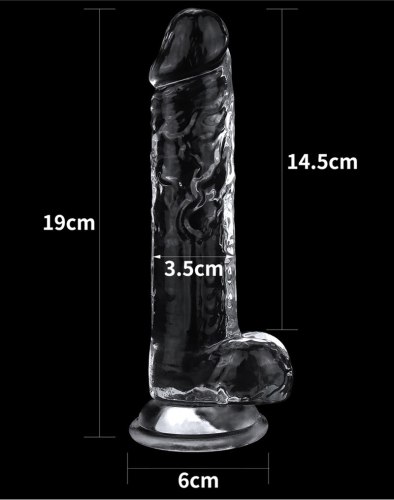 Realistické dildo s přísavkou Flawless Clear 7,5"