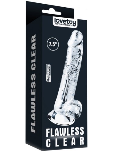 Realistické dildo s přísavkou Flawless Clear 7,5"