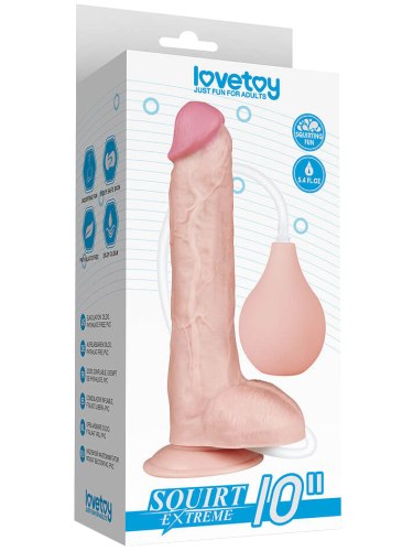 Stříkací realistické dildo s přísavkou Squirt Extreme 10"