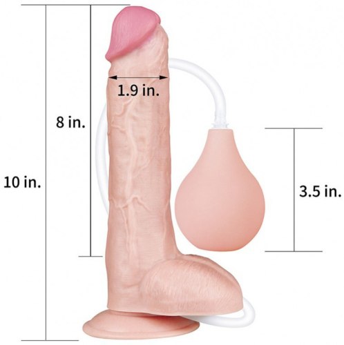 Stříkací realistické dildo s přísavkou Squirt Extreme 10"
