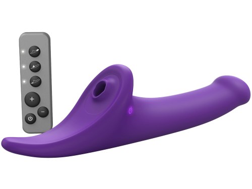Vibrační strapon s jazýčkem Strap-On-Me – vel. S
