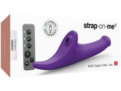 Vibrační strapon s jazýčkem Strap-On-Me – vel. M