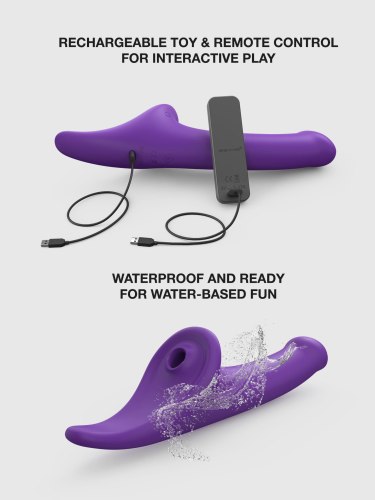 Vibrační strapon s jazýčkem Strap-On-Me – vel. M