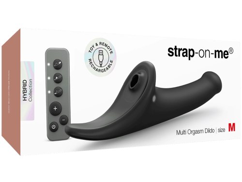 Vibrační strapon s jazýčkem Strap-On-Me – vel. M