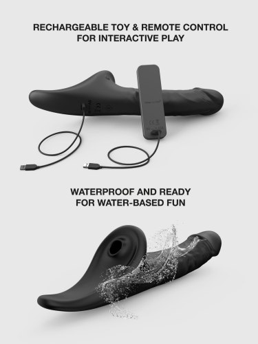 Realistický vibrační strapon s jazýčkem Strap-On-Me – vel. L