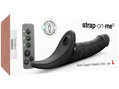 Realistický vibrační strapon s jazýčkem Strap-On-Me – vel. L